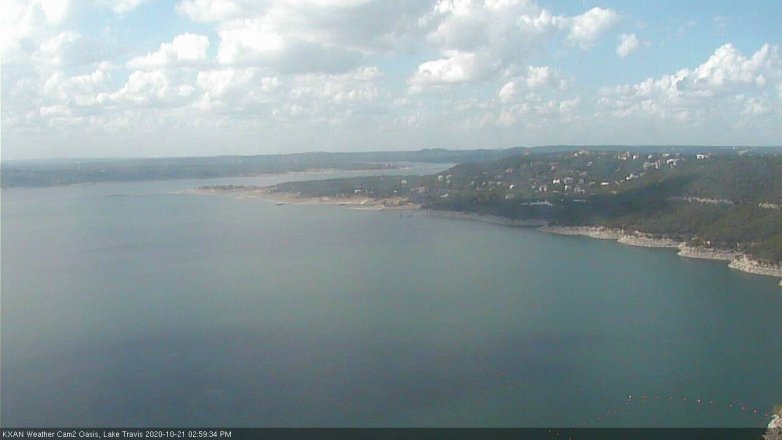 Lake Travis webcam, October 21, 2020 3:00 PM CT