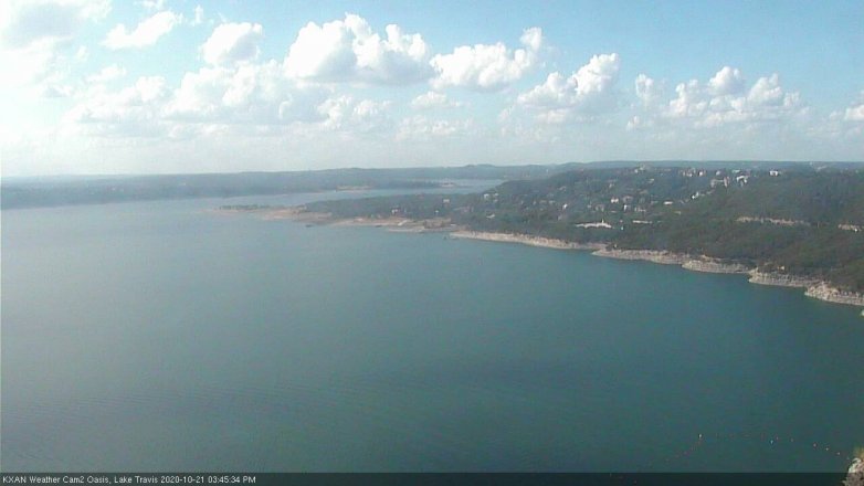 Lake Travis webcam, October 21, 2020 3:45 PM CT