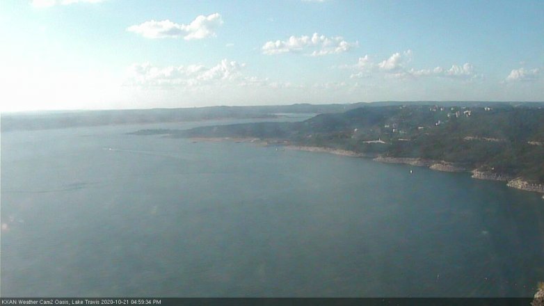 Lake Travis webcam, October 21, 2020 5:00 PM CT