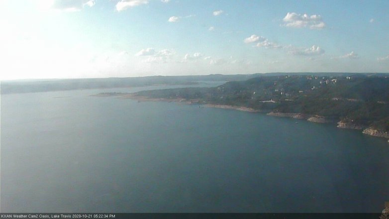 Lake Travis webcam, October 21, 2020 5:25 PM CT