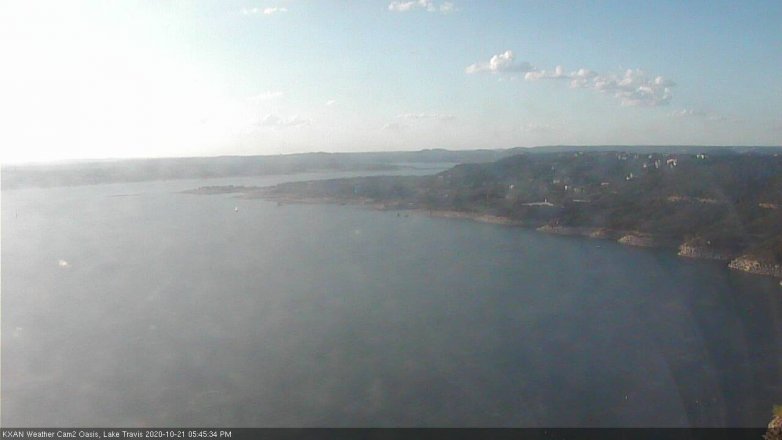 Lake Travis webcam, October 21, 2020 5:45 PM CT