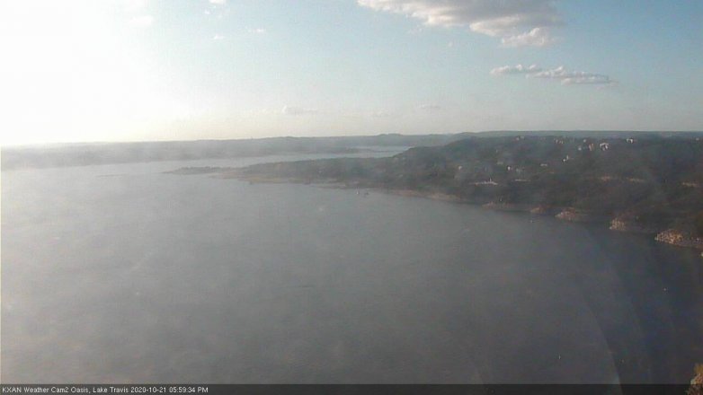 Lake Travis webcam, October 21, 2020 6:00 PM CT