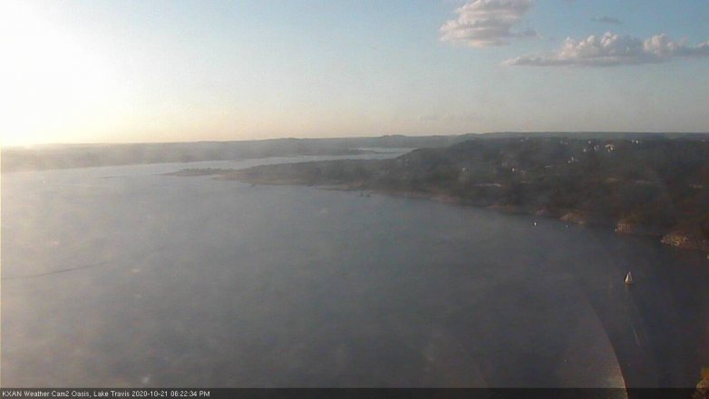 Lake Travis webcam, October 21, 2020 6:25 PM CT