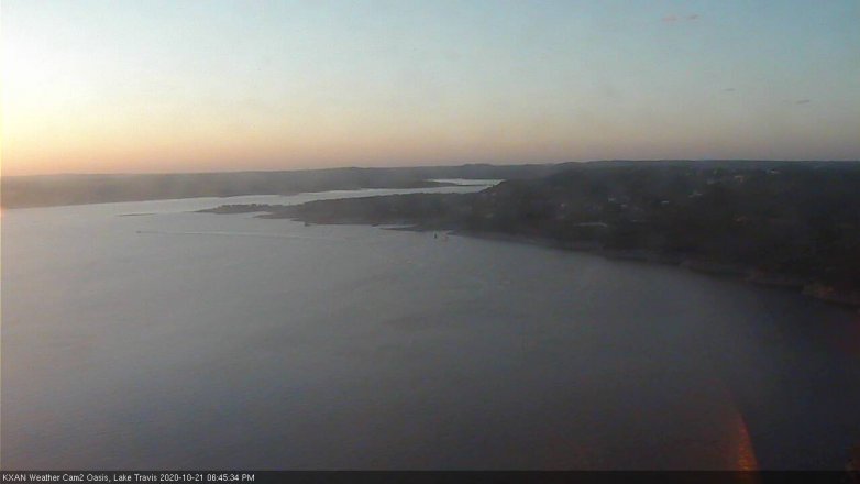 Lake Travis webcam, October 21, 2020 6:45 PM CT