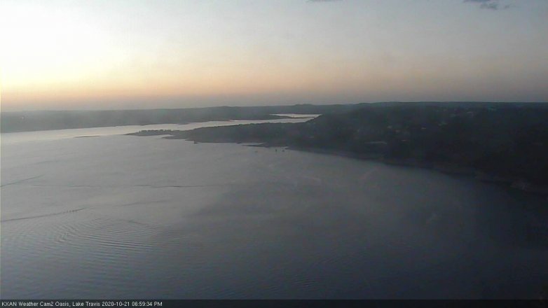 Lake Travis webcam, October 21, 2020 7:00 PM CT