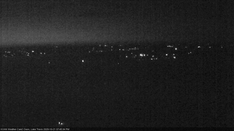 Lake Travis webcam, October 21, 2020 7:45 PM CT