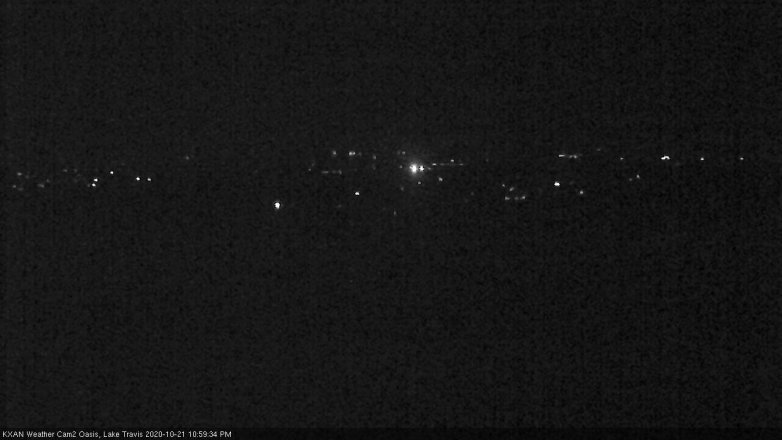 Lake Travis webcam, October 21, 2020 11:00 PM CT