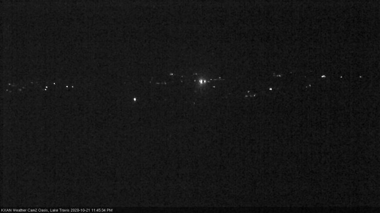 Lake Travis webcam, October 21, 2020 11:45 PM CT