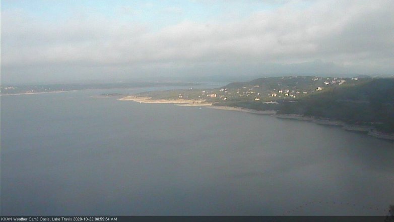 Lake Travis webcam, October 22, 2020 9:00 AM CT