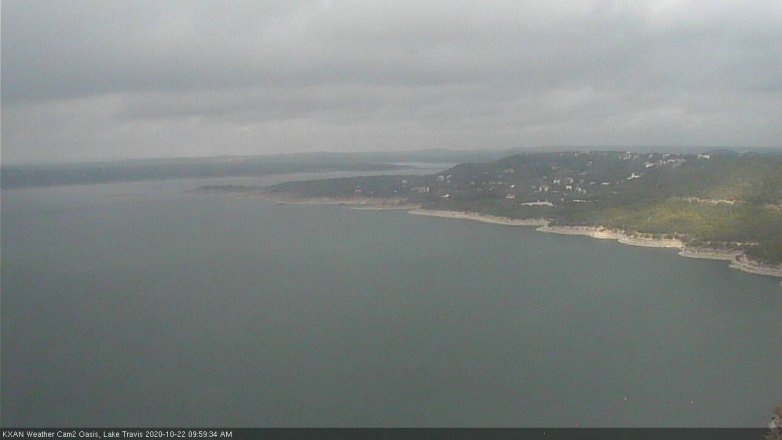 Lake Travis webcam, October 22, 2020 10:00 AM CT