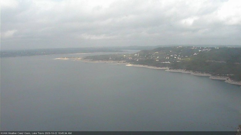 Lake Travis webcam, October 22, 2020 10:45 AM CT