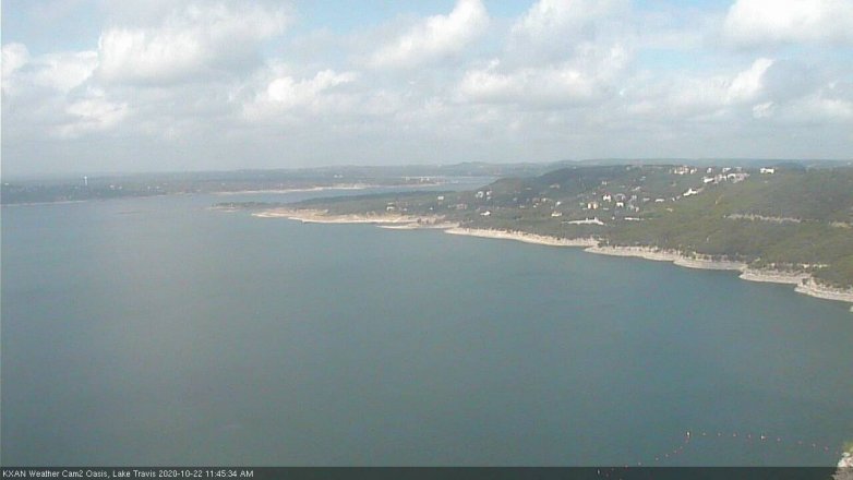 Lake Travis webcam, October 22, 2020 11:45 AM CT