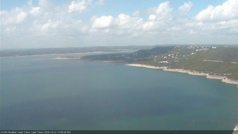 Lake Travis webcam, October 22, 2020 1:00 PM CT