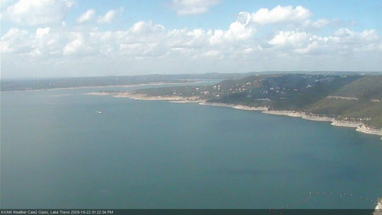 Lake Travis webcam, October 22, 2020 1:25 PM CT