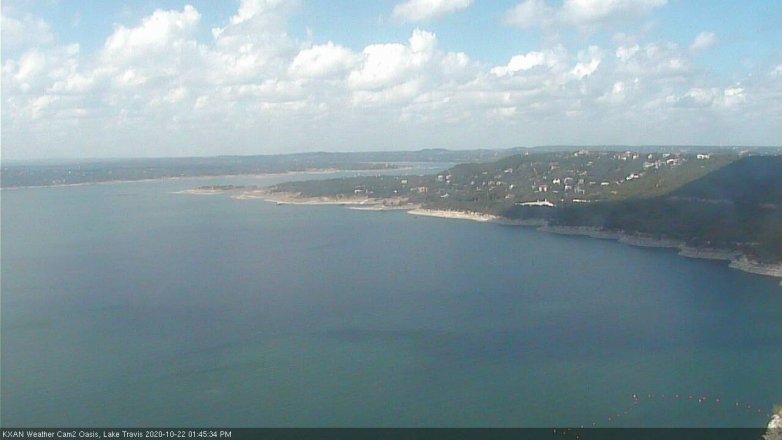 Lake Travis webcam, October 22, 2020 1:45 PM CT
