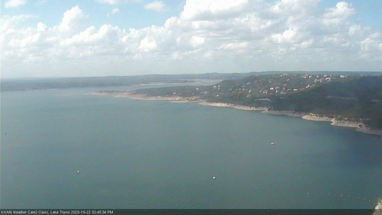 Lake Travis webcam, October 22, 2020 2:45 PM CT