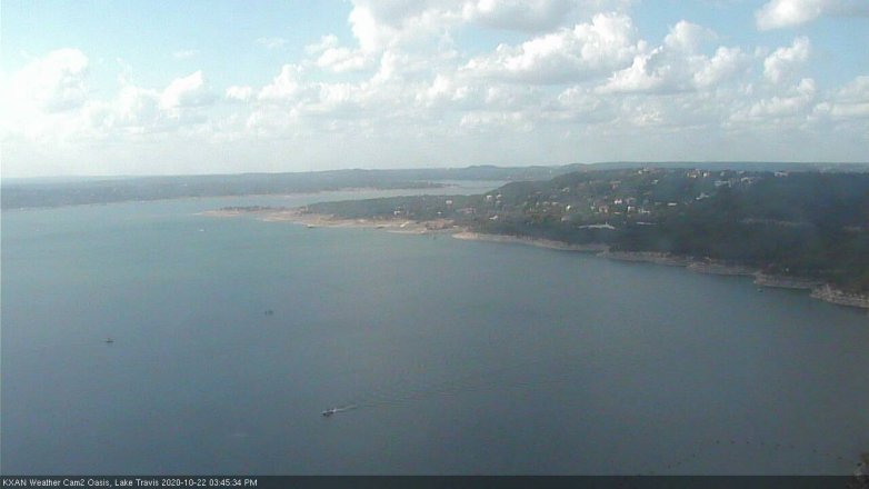 Lake Travis webcam, October 22, 2020 3:45 PM CT