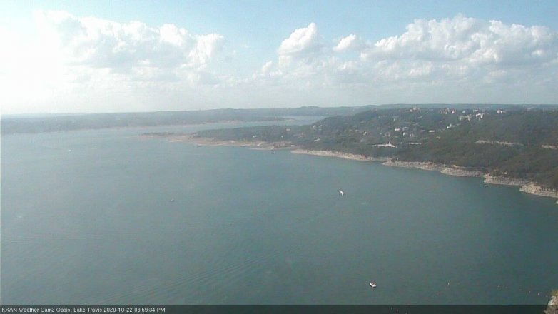 Lake Travis webcam, October 22, 2020 4:00 PM CT