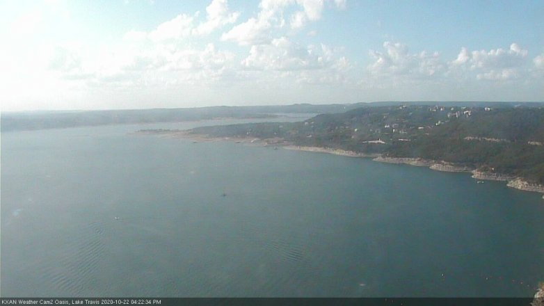 Lake Travis webcam, October 22, 2020 4:25 PM CT