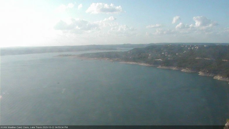 Lake Travis webcam, October 22, 2020 5:00 PM CT