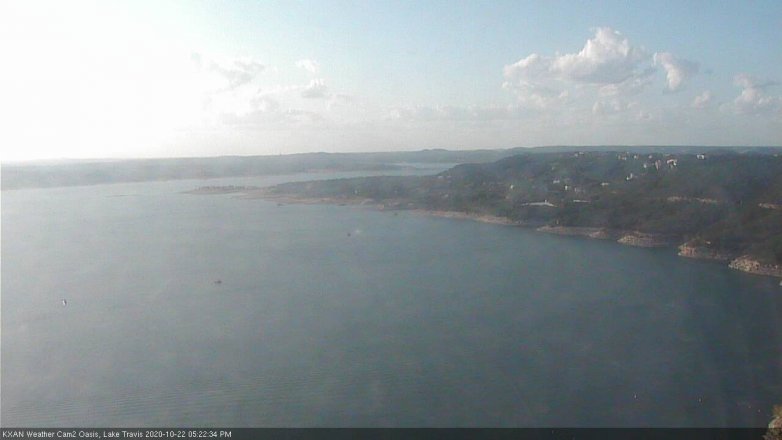 Lake Travis webcam, October 22, 2020 5:25 PM CT