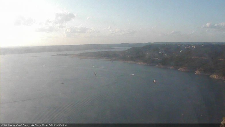 Lake Travis webcam, October 22, 2020 5:45 PM CT