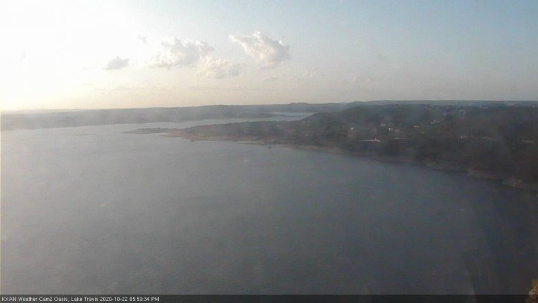 Lake Travis webcam, October 22, 2020 6:00 PM CT
