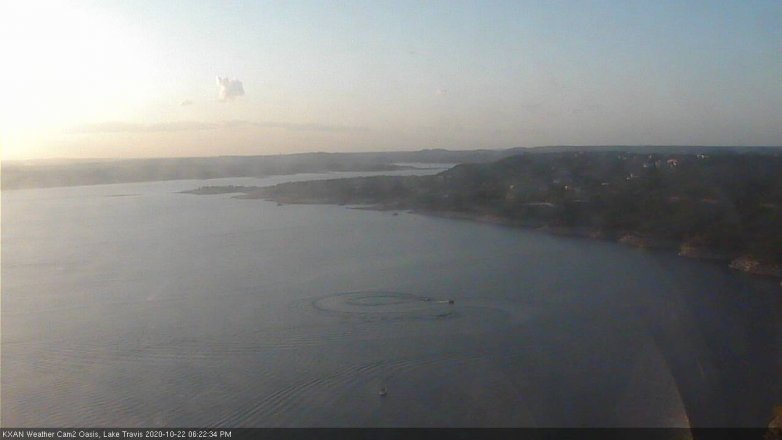Lake Travis webcam, October 22, 2020 6:25 PM CT
