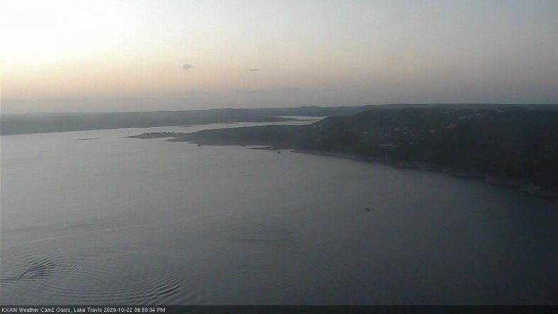 Lake Travis webcam, October 22, 2020 7:00 PM CT