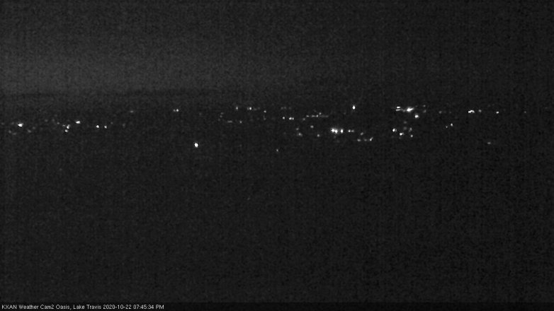 Lake Travis webcam, October 22, 2020 7:45 PM CT