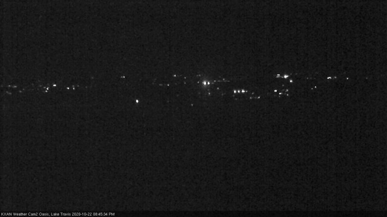 Lake Travis webcam, October 22, 2020 8:45 PM CT