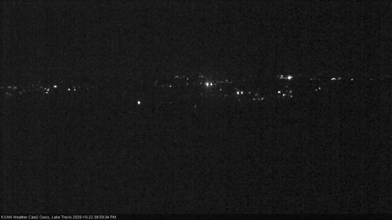 Lake Travis webcam, October 22, 2020 9:00 PM CT