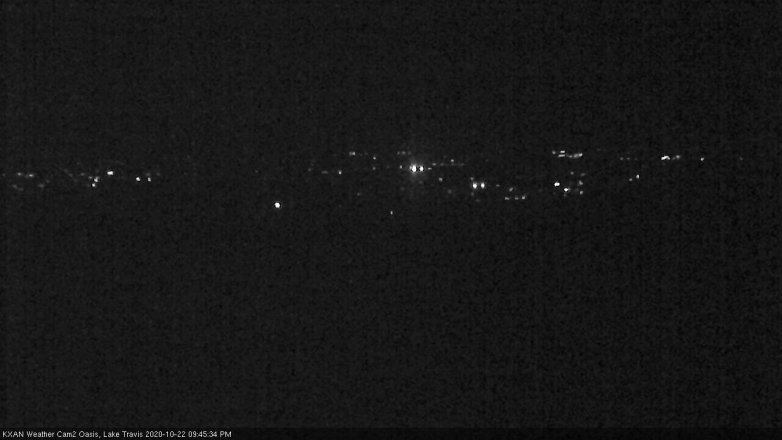 Lake Travis webcam, October 22, 2020 9:45 PM CT