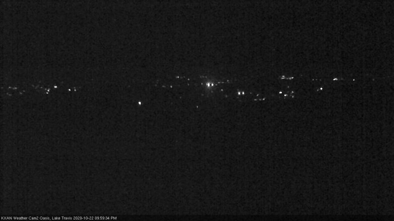 Lake Travis webcam, October 22, 2020 10:00 PM CT