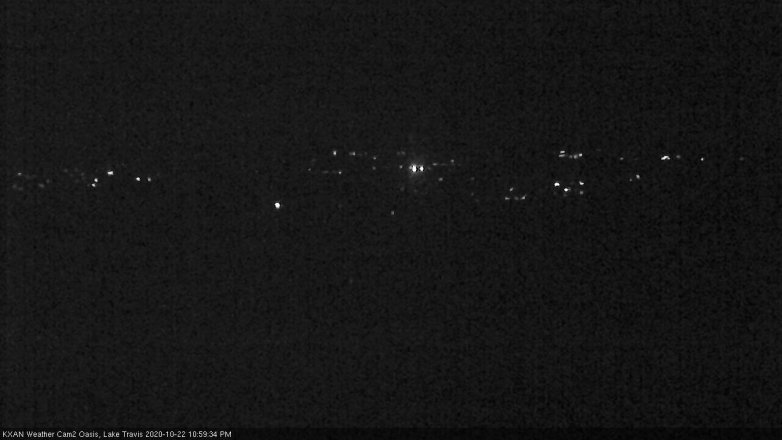 Lake Travis webcam, October 22, 2020 11:00 PM CT