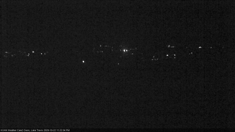 Lake Travis webcam, October 22, 2020 11:25 PM CT