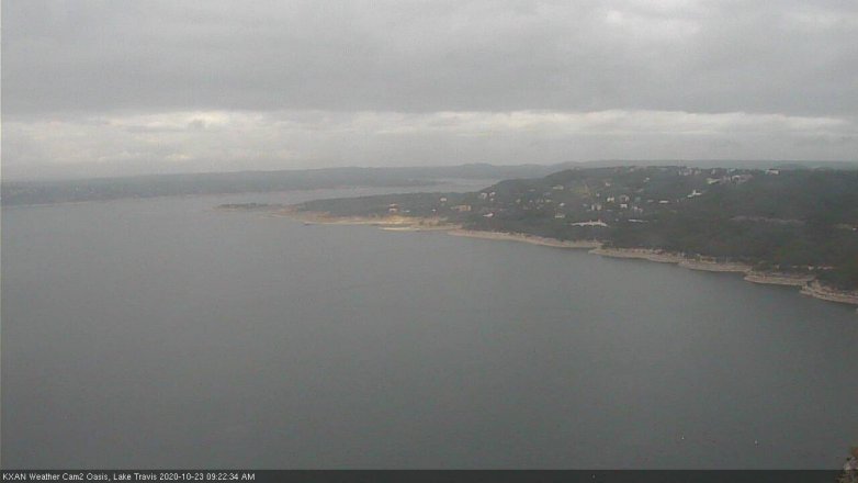 Lake Travis webcam, October 23, 2020 9:25 AM CT