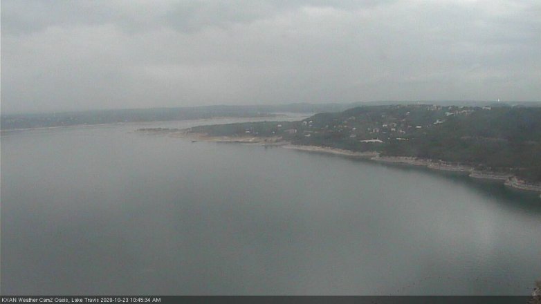 Lake Travis webcam, October 23, 2020 10:45 AM CT