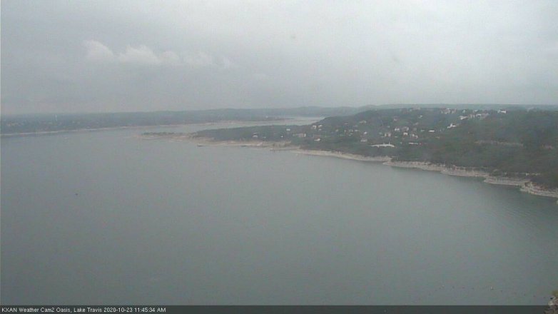 Lake Travis webcam, October 23, 2020 11:45 AM CT