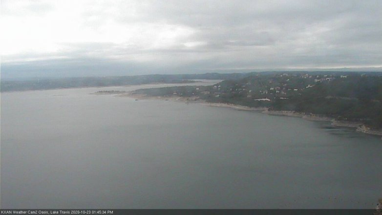 Lake Travis webcam, October 23, 2020 1:45 PM CT