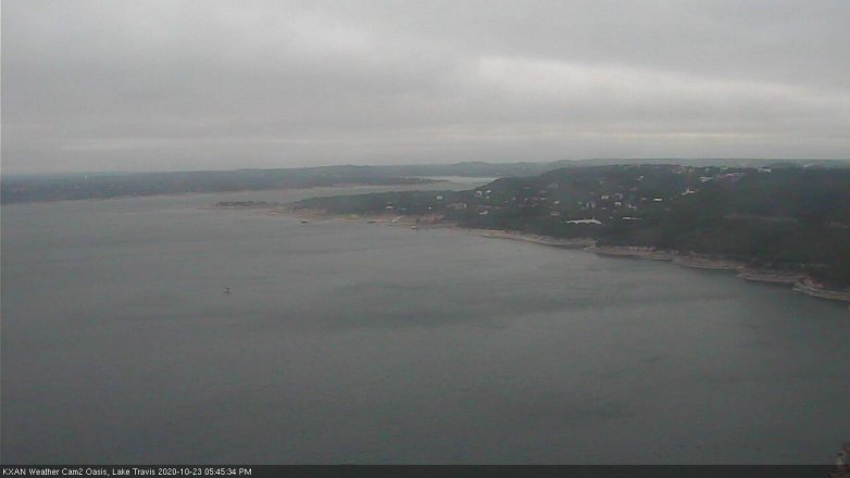 Lake Travis webcam, October 23, 2020 5:45 PM CT