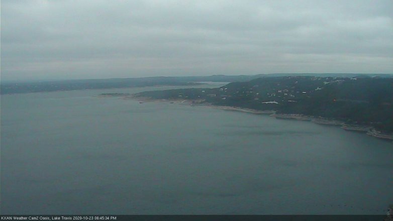 Lake Travis webcam, October 23, 2020 6:45 PM CT
