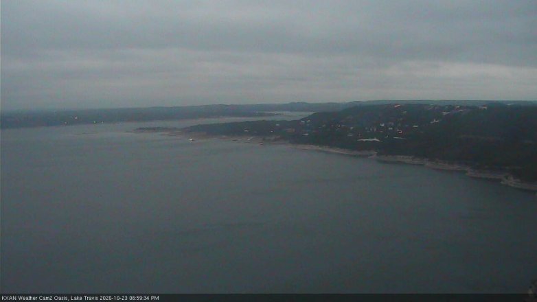 Lake Travis webcam, October 23, 2020 7:00 PM CT