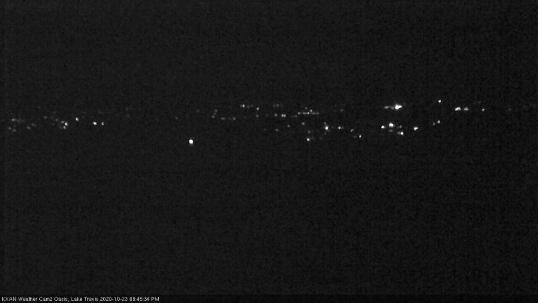 Lake Travis webcam, October 23, 2020 8:45 PM CT