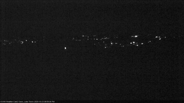 Lake Travis webcam, October 23, 2020 9:00 PM CT