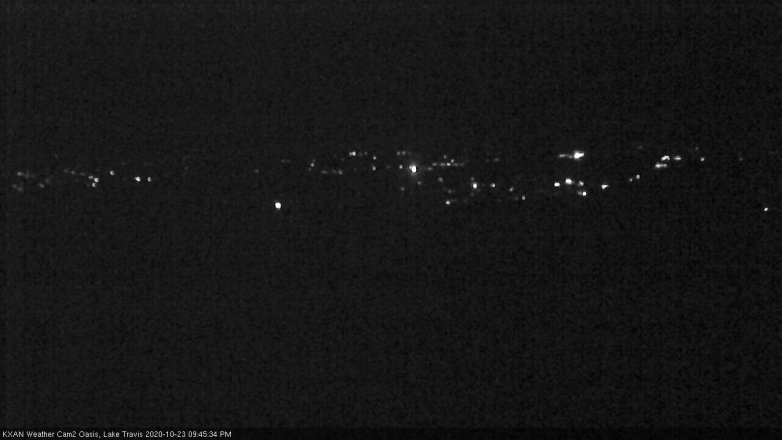 Lake Travis webcam, October 23, 2020 9:45 PM CT