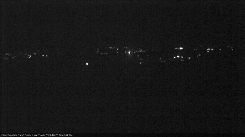 Lake Travis webcam, October 23, 2020 10:45 PM CT