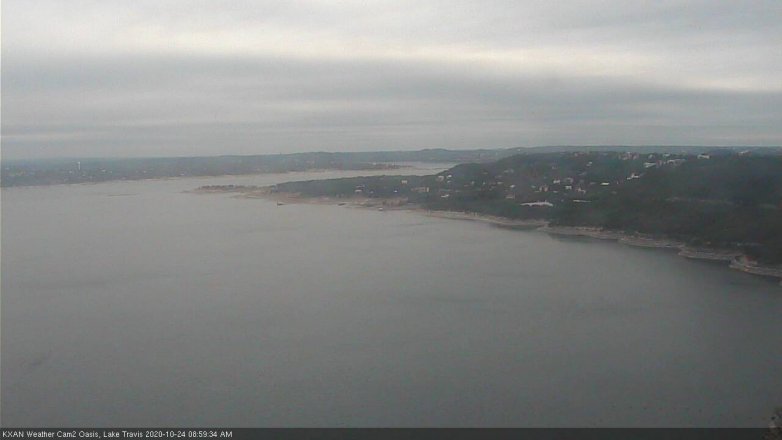 Lake Travis webcam, October 24, 2020 9:00 AM CT
