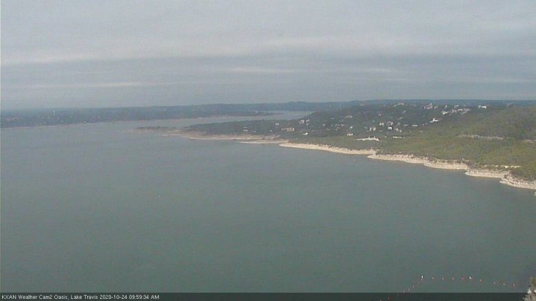 Lake Travis webcam, October 24, 2020 10:00 AM CT