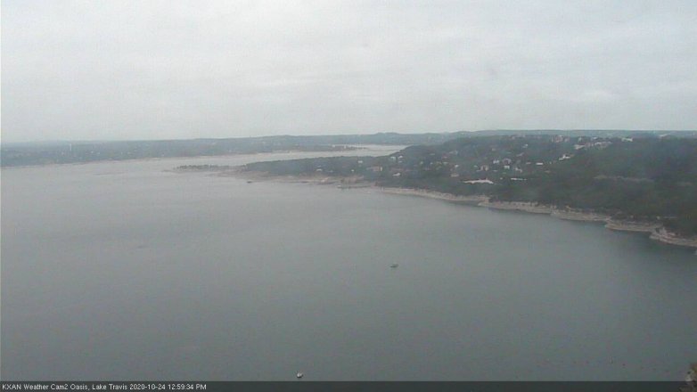Lake Travis webcam, October 24, 2020 1:00 PM CT